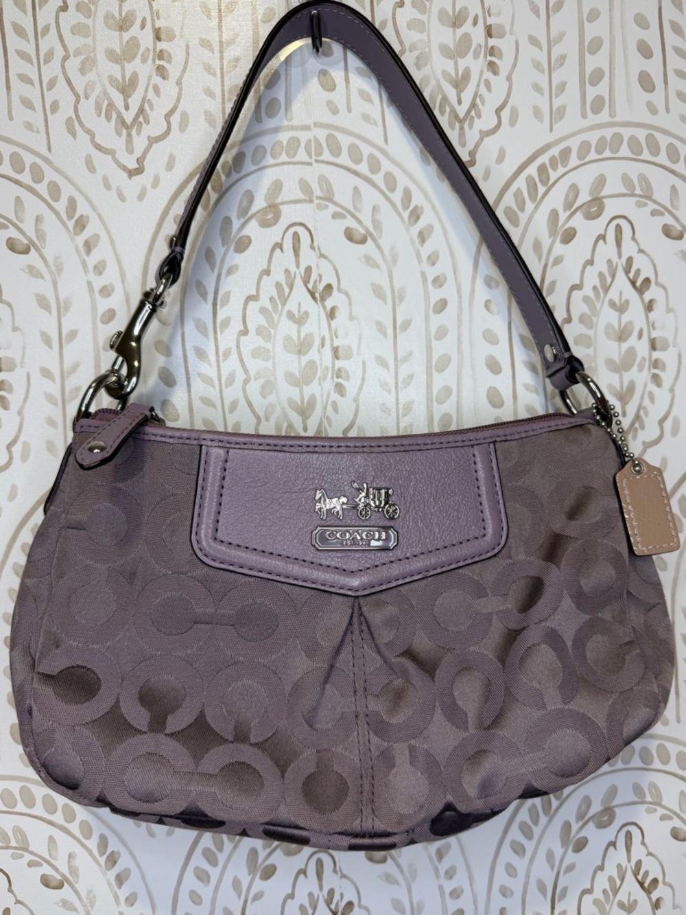 Coach Dark Purple/Lavender Small Shoulder Purse - Picture 2 of 14